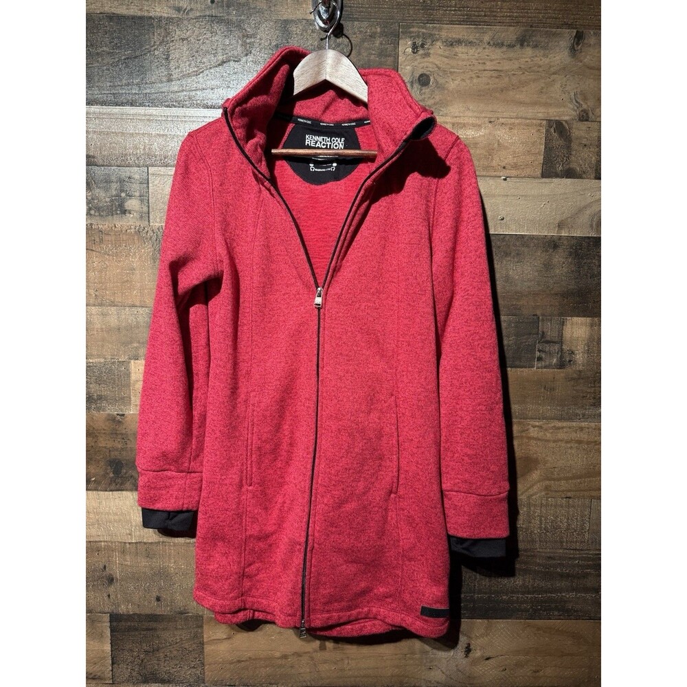 Kenneth Cole Reaction Long Sleeve Women's Warmup Jacket w/ removable hood Med